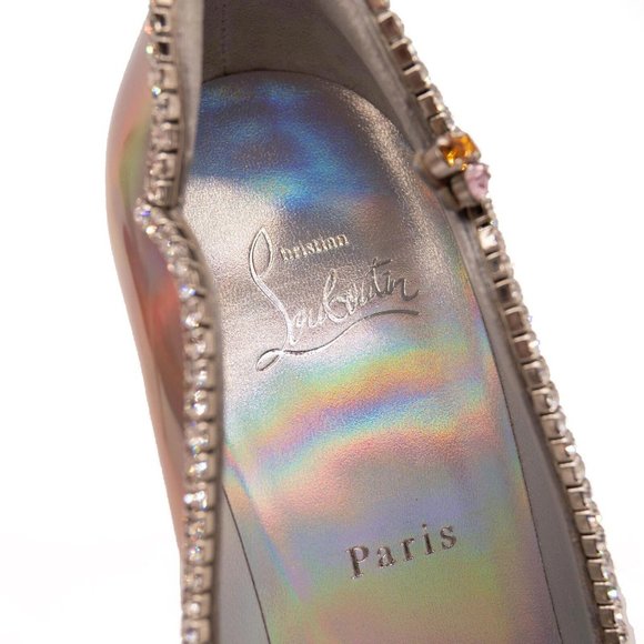 Christian Louboutin Chick Queen Pointed Toe Pump Wood Rose 37 EU - Picture 9 of 9